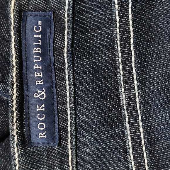 Rock & Republic Natalie Dark Wash Jeans Size 12 - Picture 6 of 6
